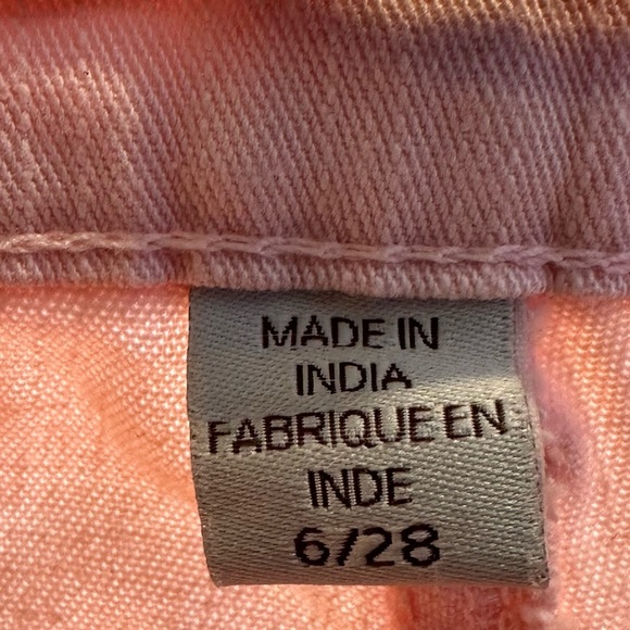 Vintage America Pink Boho Crop Jeans Size 6 - Picture 4 of 7